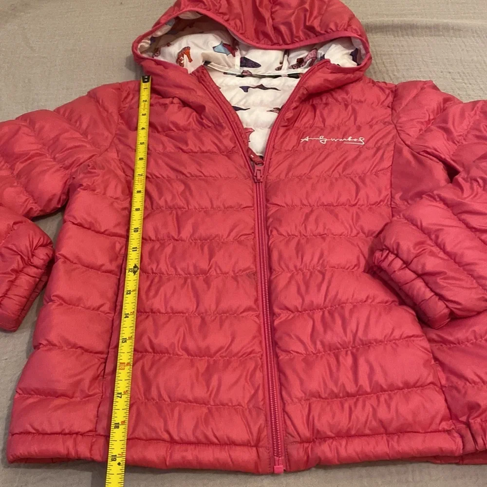 UNIQLO ANDY WARHOL Pink Puffer Jacket. Size 9/ 10